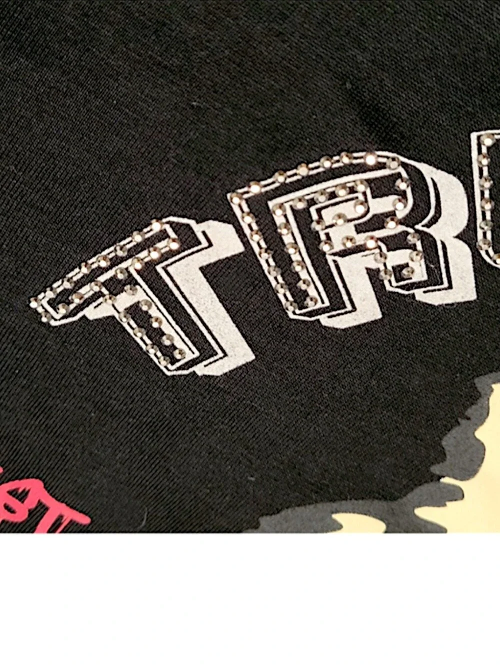 NWT True Religion Tiger Graphic Bling T Shirt Black Medium